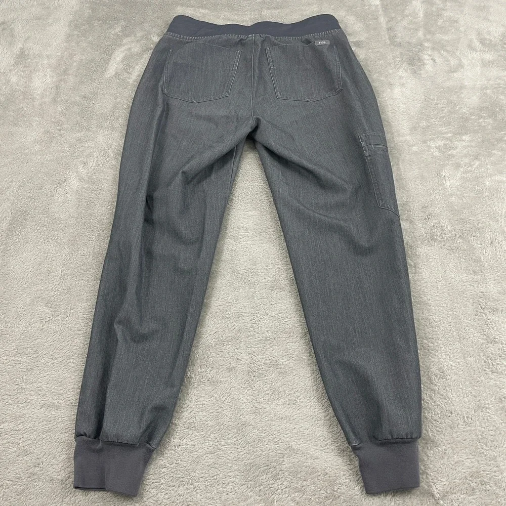 FIGS Zamora Jogger Scrub Pant Womens XS Gray Slim Fit Elastic Waist Pocket Nurse - Picture 2 of 15